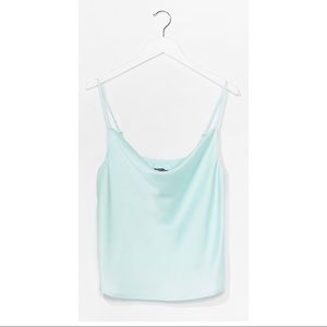 Cowls neck satin cami